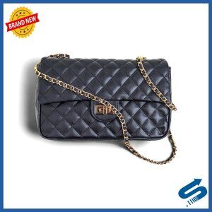 Vegan Leather Crossbody Bag Small Saddle Satchel Adjustable Strap